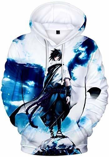 Social FLYCHEN Niño Sudadera con Capucha Naruto Ninjutsu Anime Impresión Digital 3D Uchiha
