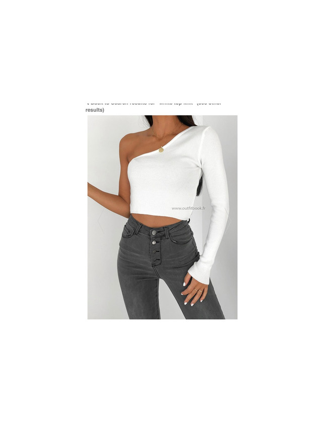 Producto KNIT ONE SLEEVE CROPPED JUMPER IN WHITE