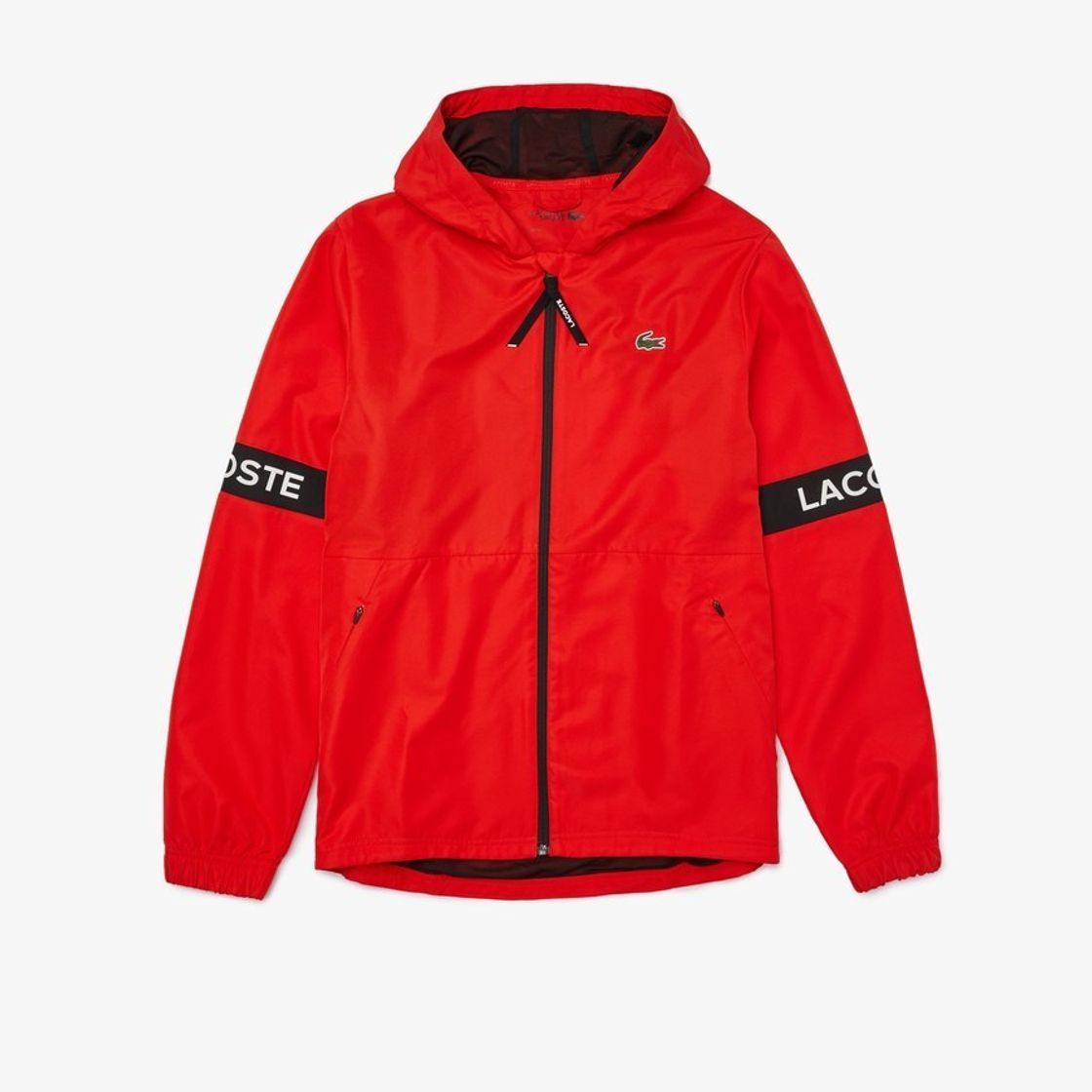 Social Blusão com zip e capuz water resistant Lacoste SPORT