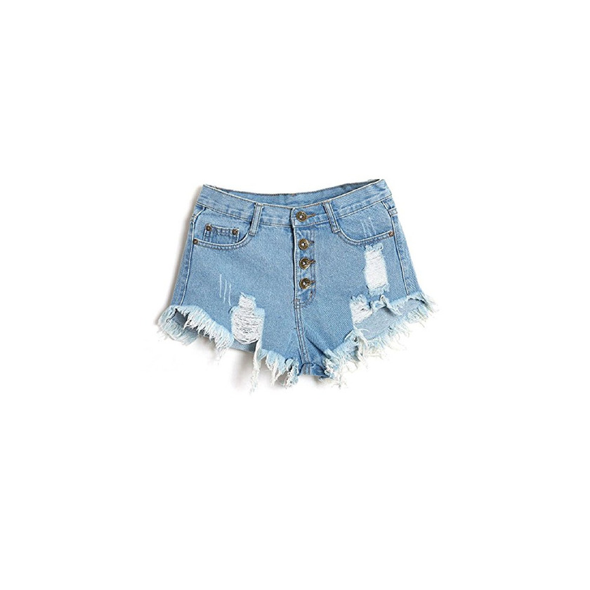 Social Minetom Mujer Verano Pantalones Cortos Vintage Denim Cortocircuitos Calientes Moda Cintura Alta