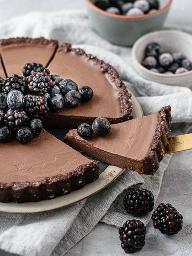 TARTE DE CHOCOLATE SAUDÁVEL {VEGAN}

