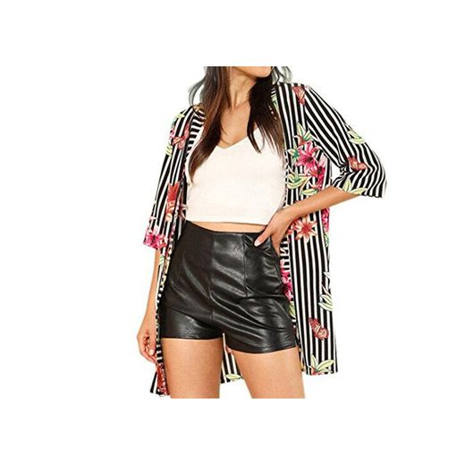 Overdose Bohemia Floral Borla Larga Largo Kimono Verano OtoñO Chal De Gran TamañO Tops Blusa Superior