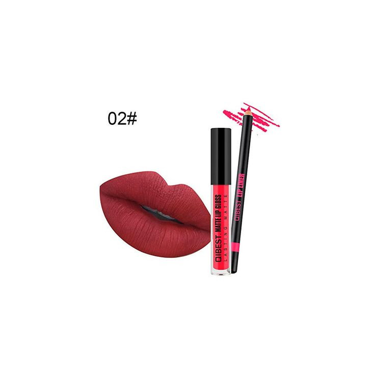 Producto QIBEST Set de Pintalabios y Delineadores para Labios Brillos Labiales Mate de