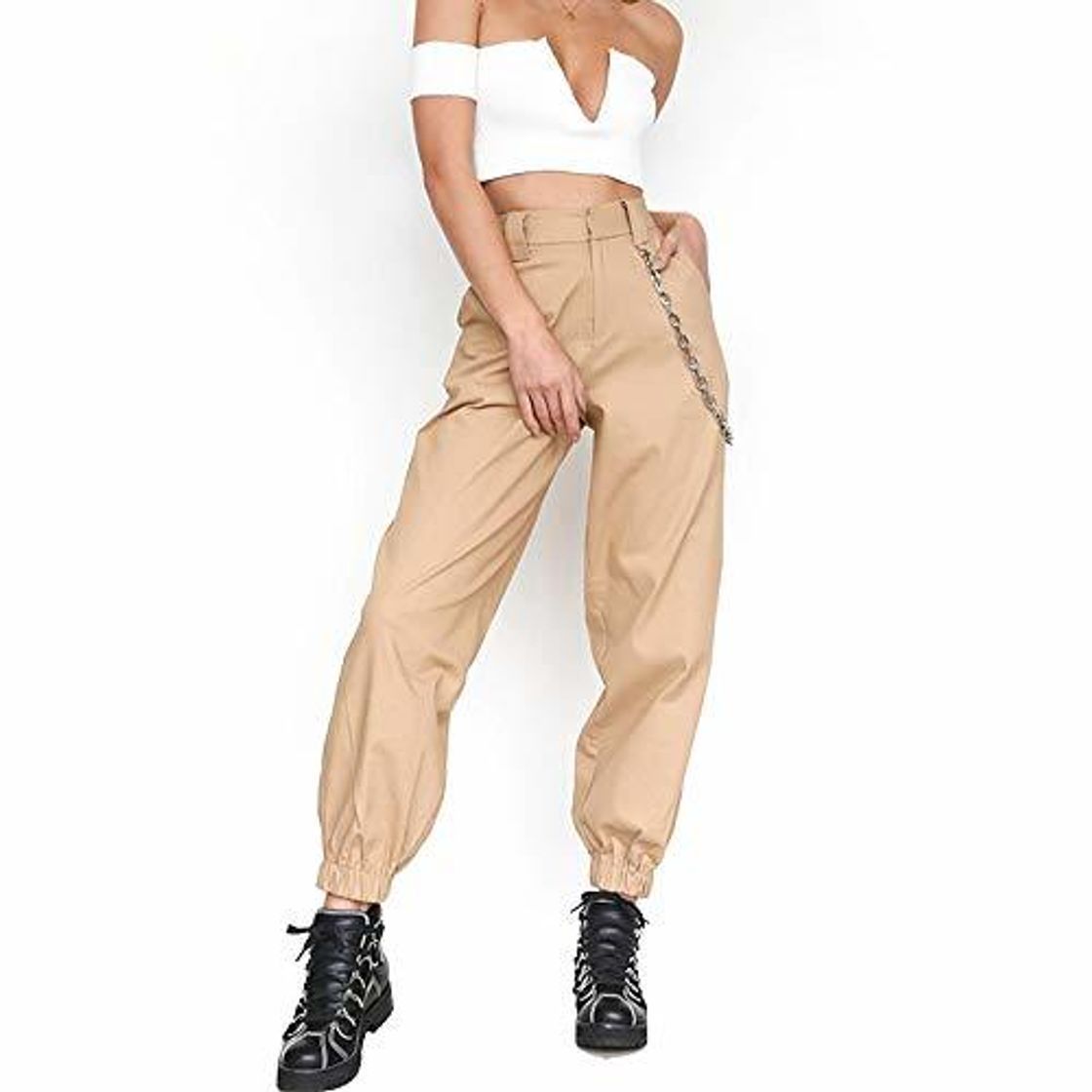 Social JUNCHUANG Pantalones Militares del ejército del Cargo del Combate de Las Mujeres