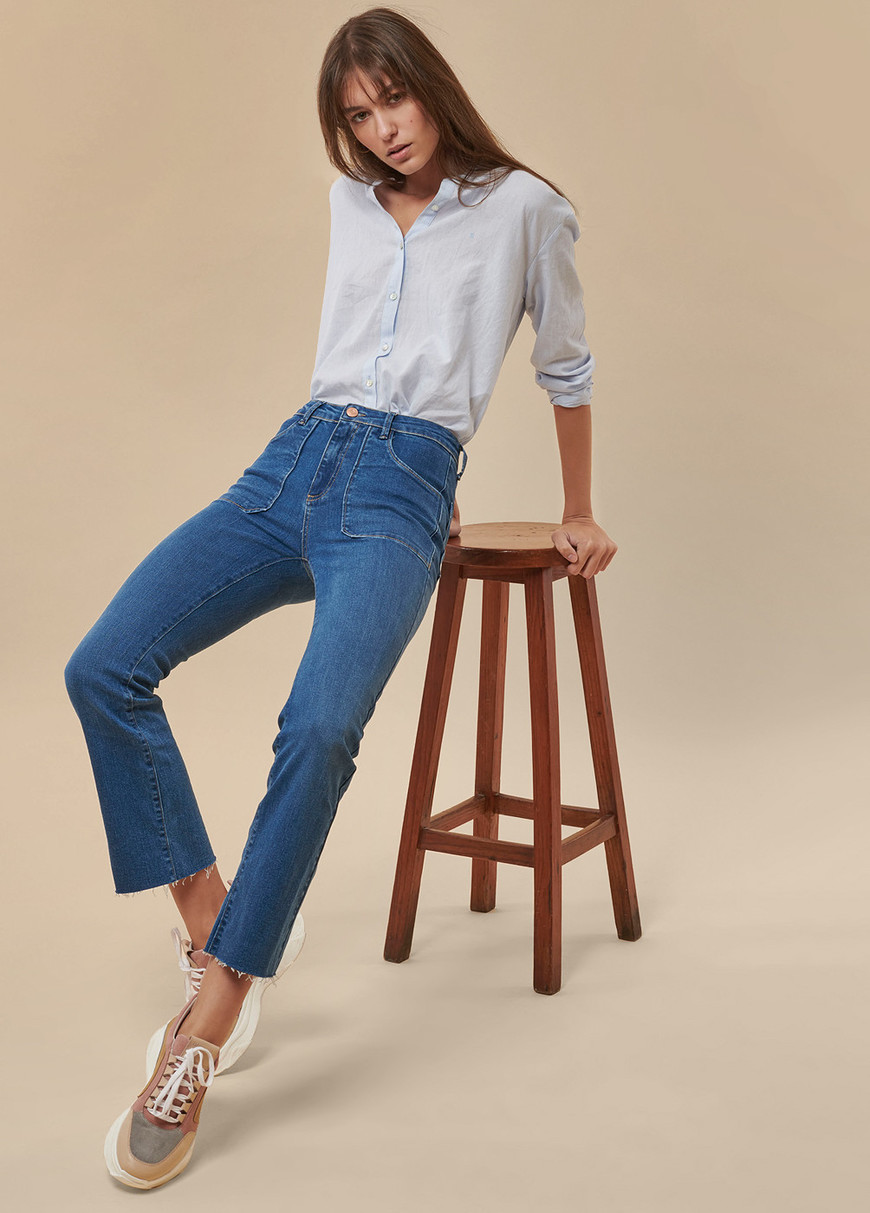 Social Tejano Bella Recto Cropped Bols Cuadrado | Compra JEANS ...