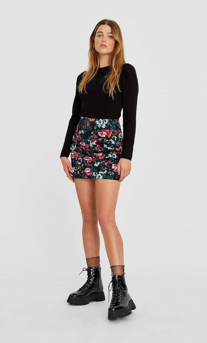Social Ruched mini skirt