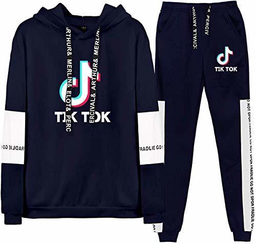 Product Mujeres Hombre TIK TOK 2 Piezas Conjunto de Chándal Casual Conjuntos Deportivos