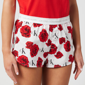 Social Calvin Klein U/Wear Rose Print Sleep Shorts XS Rose