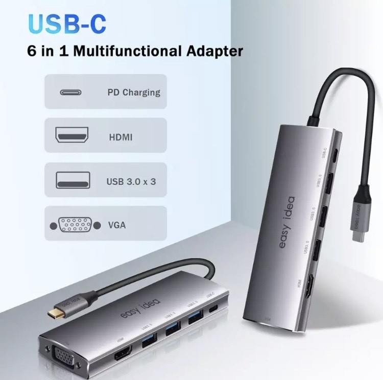 Product Adaptador multifunções usb-c easy idea 