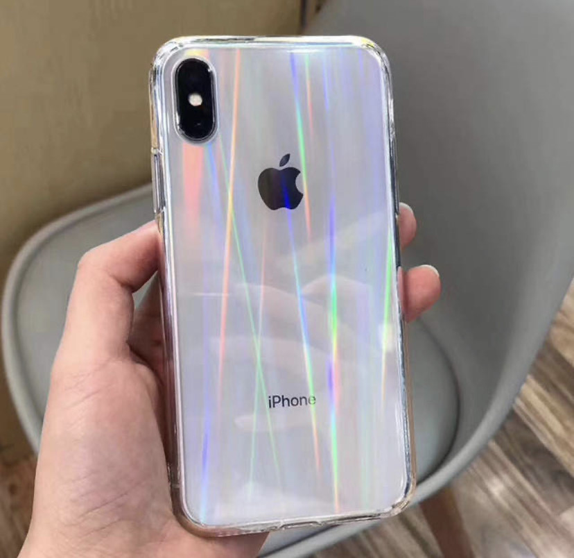 Social Funda transparente rayas arcoiris
