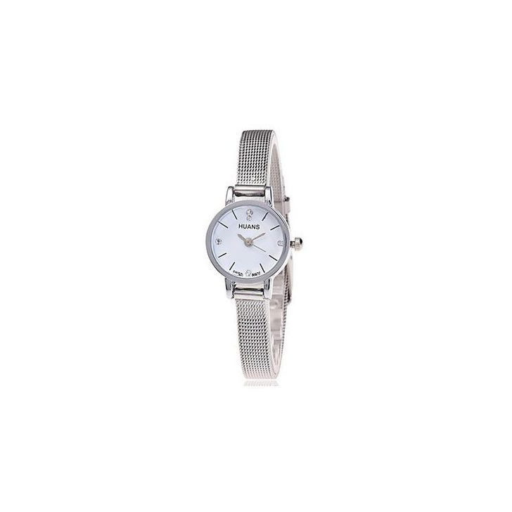 Social Fashion Watches Relojes Hermosos, Nueva Moda de Malla de Plata Reloj de
