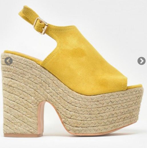 Zapatos plataforma amarilla 
