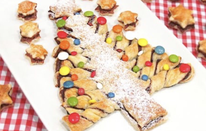 Social Árbol de Navidad con hojaldre y Nutella