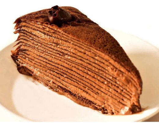 Pastel de chocolate con crepas sin horno 