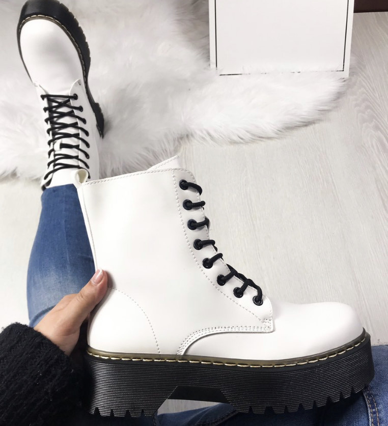 Moda Botas blancas plataforma 