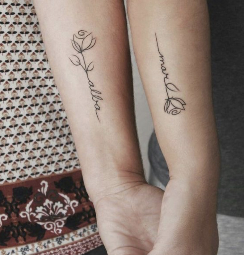Social Tatuaje rosa