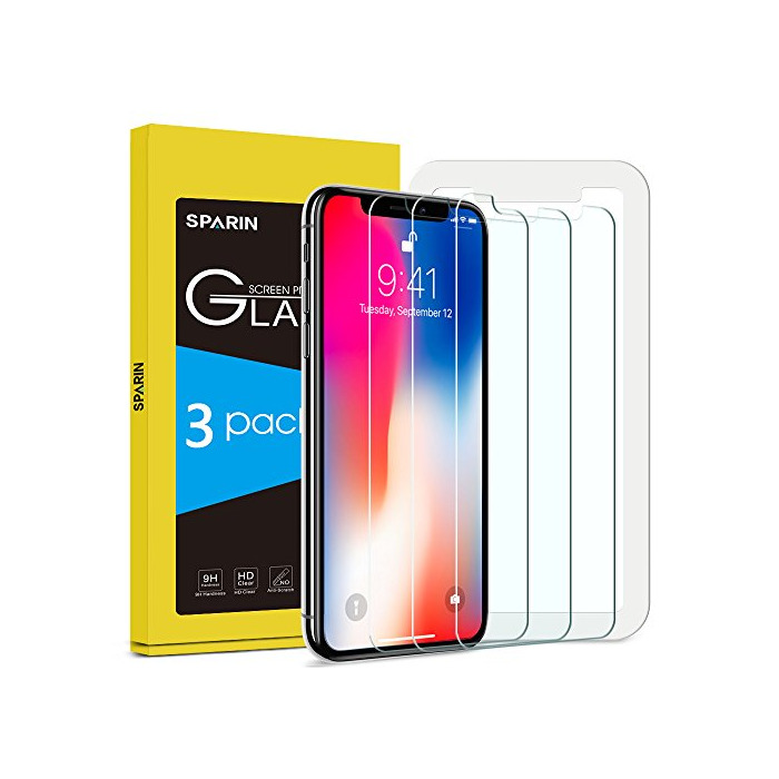 Electrónica [3-Pack] Protector Pantalla iPhone XS/X