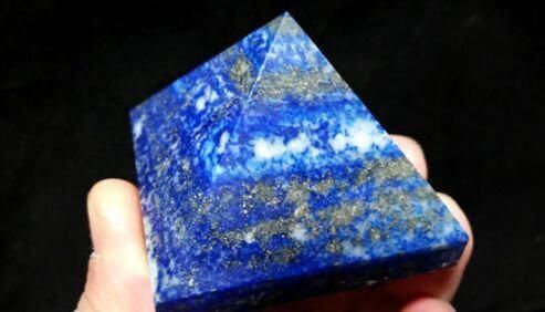 Agate ® en lapis Lazuli Pyramid 1-(1
