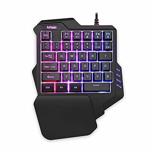 Places Teclado Portátil Mini Gaming Retroiluminado RedThunder RGB de 35 Teclas