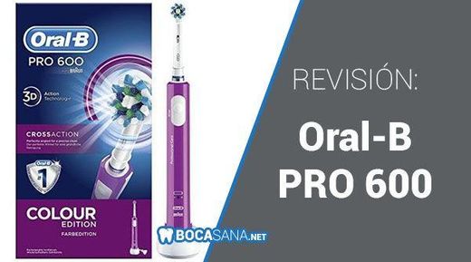 Oral-B PRO 600 CrossAction Cepillo de Dientes Eléctrico Recargable con Tecnología Braun