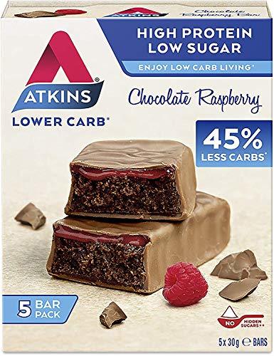 Lugares Atkins Barrita Advantage Chocolate & Raspberry Barritas - Paquete de 5 x