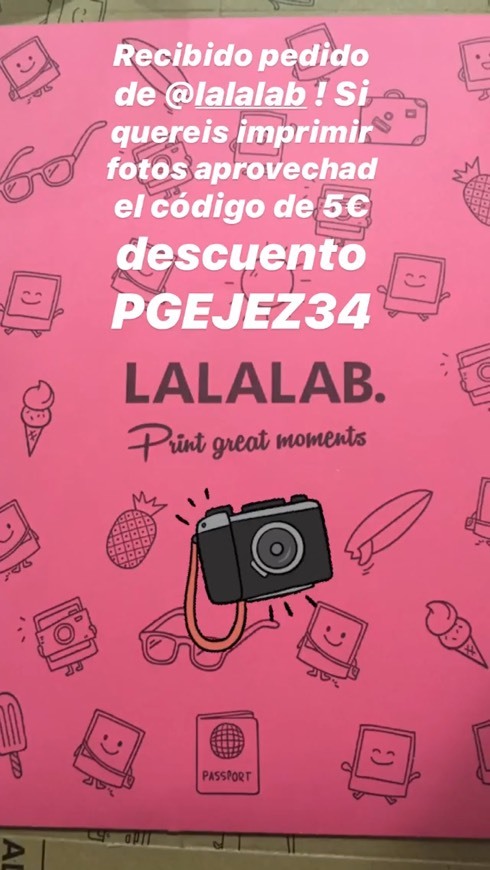 App LALALAB. - Impresión de fotos