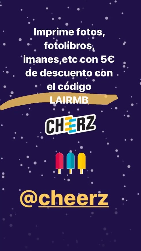 App CHEERZ - Revelado de fotos