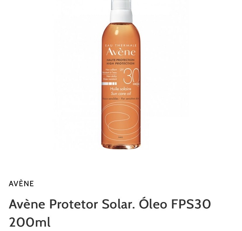 Fashion Avène Óleo protetor corpo