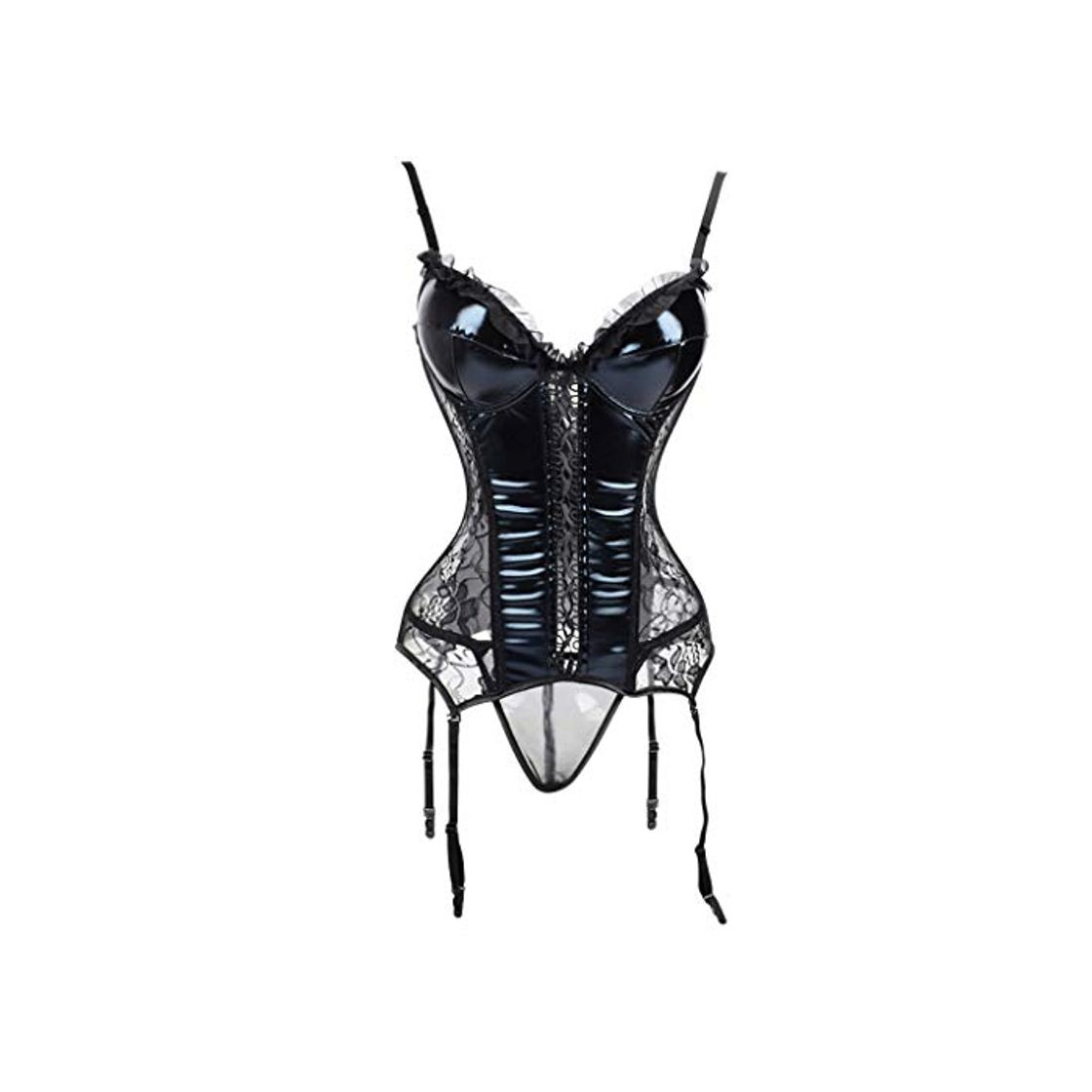 Social JOYOTER Corsé Corrector Adelgazante para Mujer con Liguero Lencería Sexy Bustier de Encaje Negro