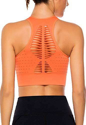 Place FITTOO Sujetador Deportivo Tops de Yoga Correr Gimnasio para Mujer GT2250#2 Naranja