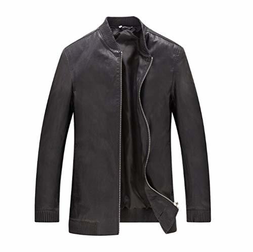 Social Lijincheng Chaqueta de cuero Chaqueta de cuero de los hombres corta delgada