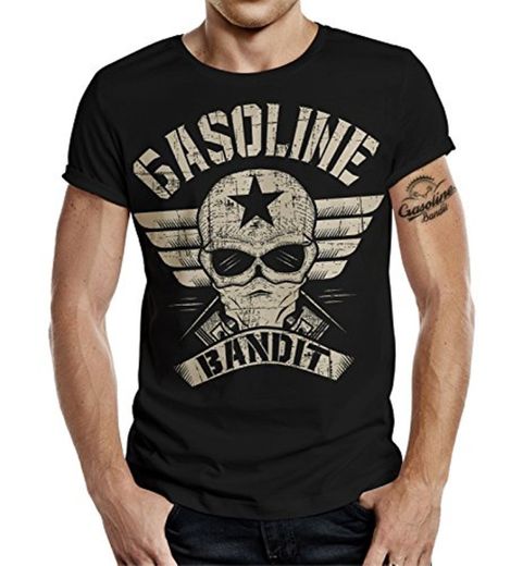 Gasoline Bandit Biker Camiseta Original Diseno Big-Size Print