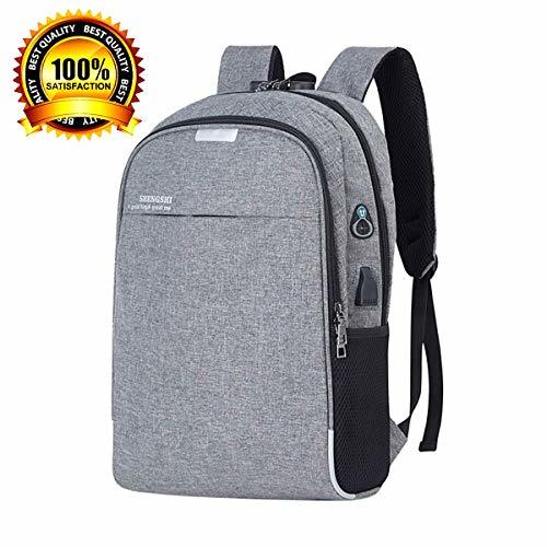 Lugar ASEOK Mochila Inteligente Negocio Antirrobo, Mochila con Puerto USB Cargador, reflexivo antirrobo