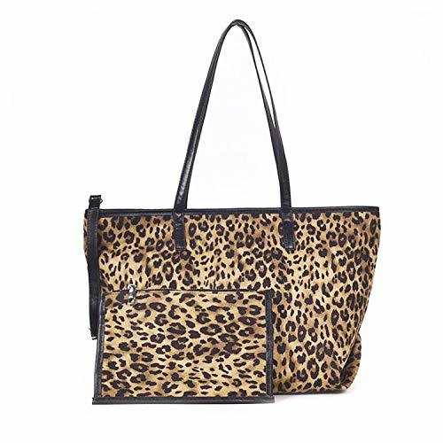 Social NOTAG Bolsos Mujer, Bolso Bandolera de Leopardo Bolsos de Mano de Cuero
