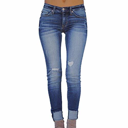 Social STRIR Jeans Skinny Push-Up Mujer Vaqueros Rotos