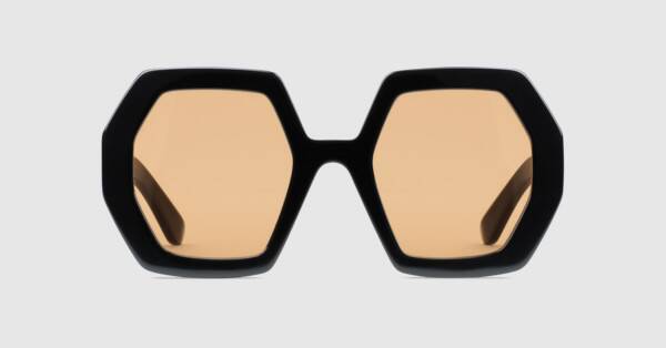 Moda Black Square acetate sunglasses | GUCCI