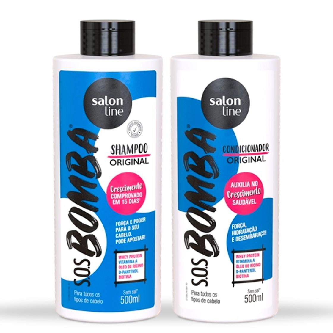 Fashion Kit Shampoo + Condicionador SOS Bomba Original - Salon line