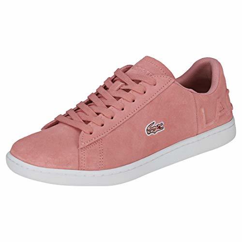 Social Lacoste Women's Carnaby EVO 318 4 Suede Lace Up Trainer Pink-Pink-5 Size