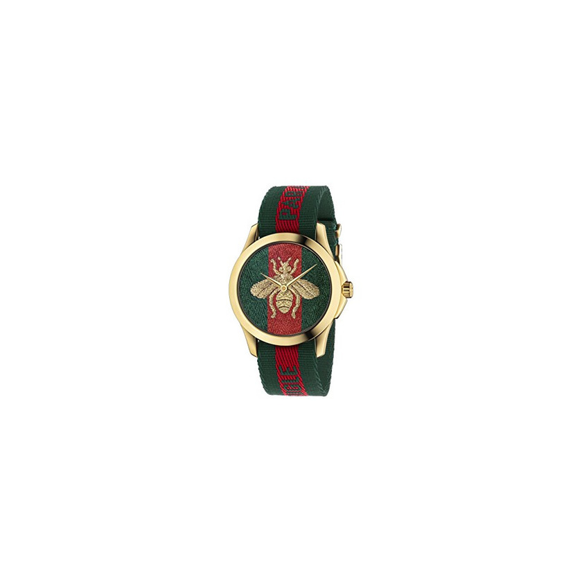 Social Gucci Reloj Análogo clásico para Unisex de Cuarzo con Correa en Nailon