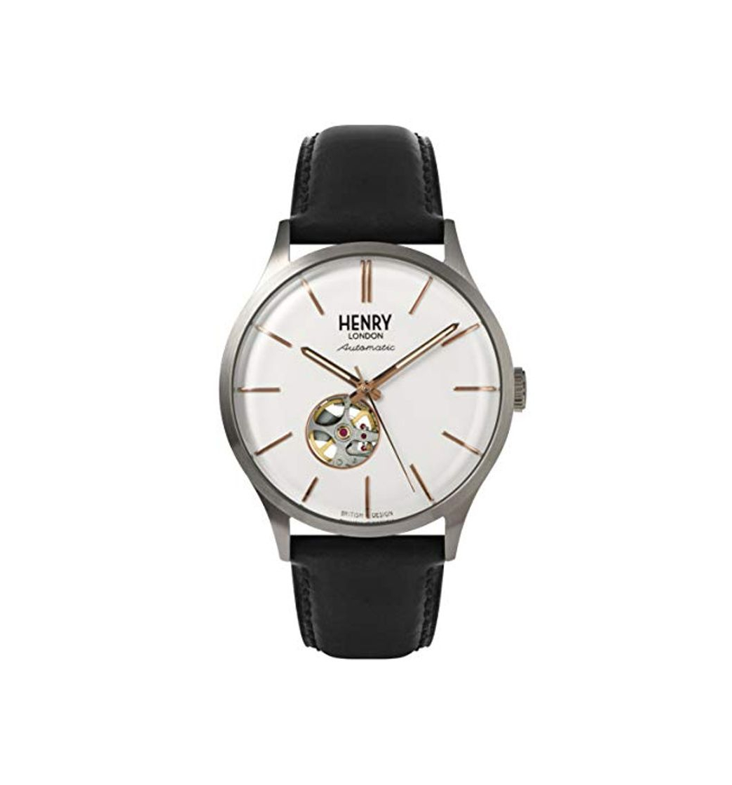 Fashion Henry London Reloj Analógico para Hombre de Cuarzo con Correa en Cuero 5018479086000