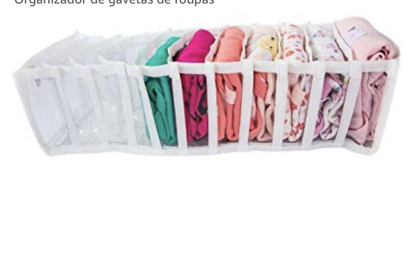 Moda Organizador de gavetas de roupas