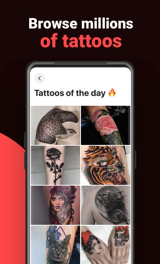 App Tattoodo, tatuagens, milhões de imagens,