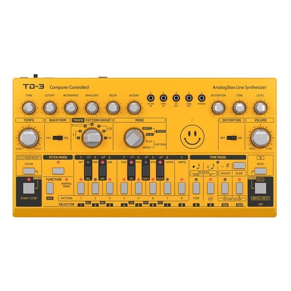 Moda Behringer TD-3-AM Analog Bass Line Synthesizer Yellow