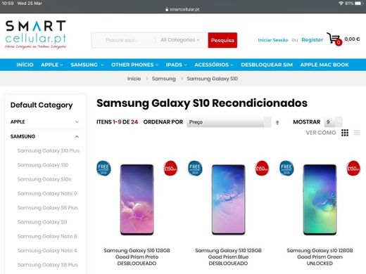 Samsung S10 recondicionados a partir de 403 € 