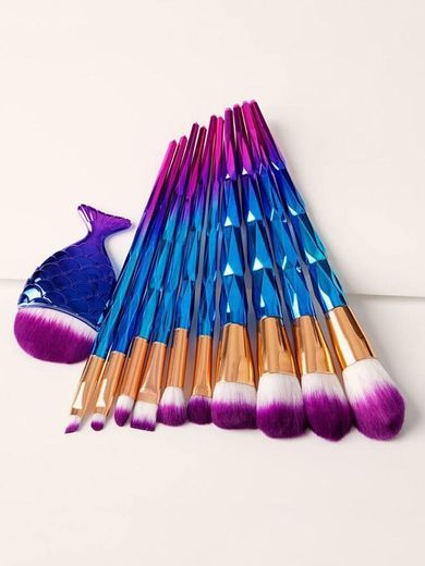 Productos 11pcs Duo-Fiber Makeup Brush Set