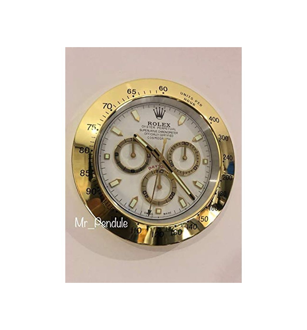 Product Reloj De Pared Rolex Movimiento Mudo Daytona Oro