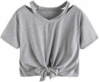 Moda Impresa Camiseta Blusa Tops de Verano Suelta Estrella Camiseta de Fitness