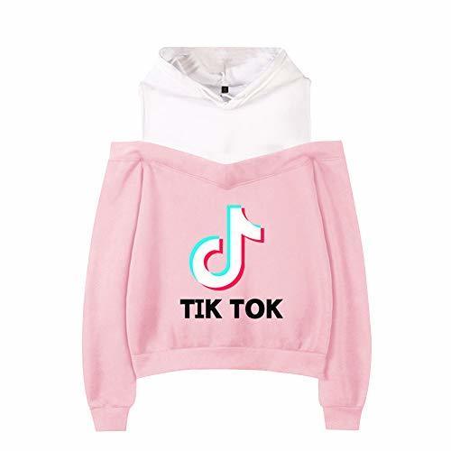 Product TIK TOK Sudadera Sin Hombros Mujer Sueter con Capucha Camisa 2 en