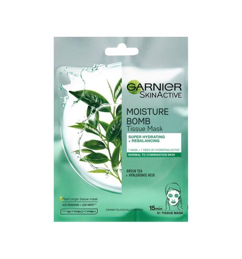 Garnier Moisture Bomb Green Tea Hydrating Face Sheet Mask for