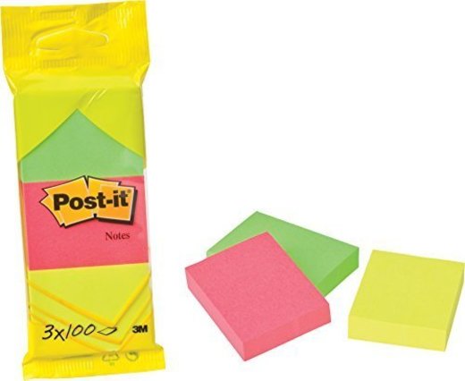 Post-It 6812 - 1 Pack de 3 blocs de notas adhesivas, 38